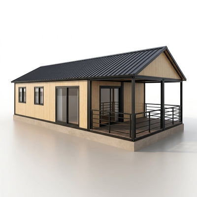 Prefab Expandable Tiny Home Built for Off-Grid Living, Steel Frame Construction, Multiple Bedrooms, 20-40ft