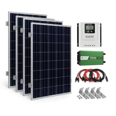 Solar Panel Kit Built for Off-Grid Power, 800 Watt Monocrystalline, MPPT Controller, Complete System