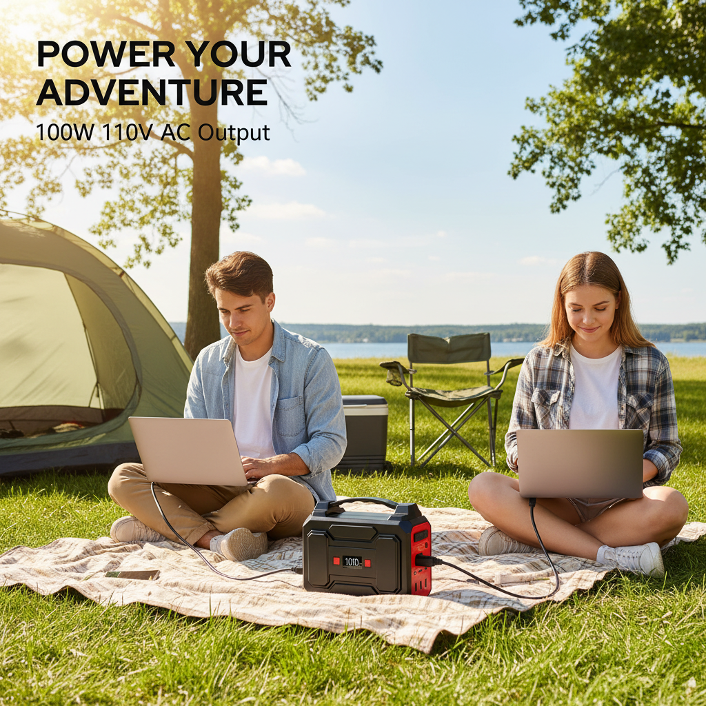 Portable Power Station, 146Wh 100W Solar Powered Power Bank with AC Outlet | Solar Generator Portable Charger Power Bank Battery Pack 110V for Home Outdoor Camping Emergency (Solar Panel NOT Included)