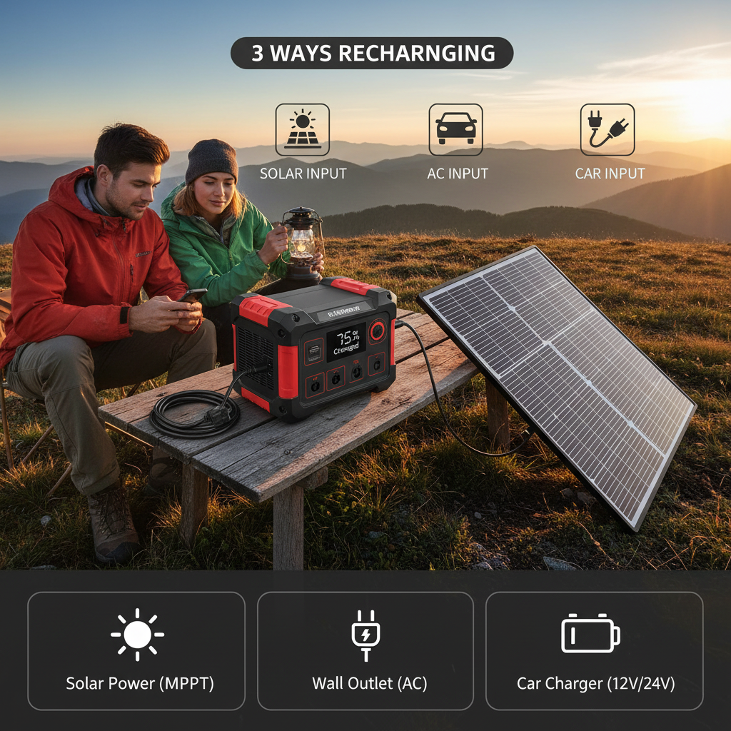 Portable Power Station, 146Wh 100W Solar Powered Power Bank with AC Outlet | Solar Generator Portable Charger Power Bank Battery Pack 110V for Home Outdoor Camping Emergency (Solar Panel NOT Included)
