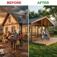 40Ft 20Ft Luxury Prefab Villa 2 3 4 5 Bedrooms Prefabricated Foldable Expandable Container House Portable Mobile Tiny Home — Before & After