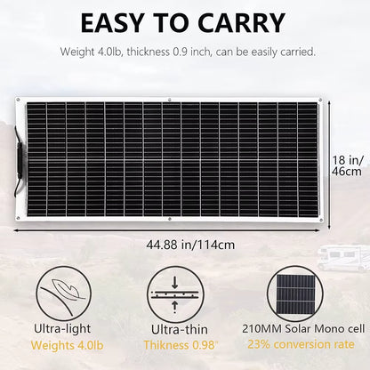100W Flexible Solar Panel 16.5V 1000W 500W 400W 200W High Efficiency Photovoltaic Module DIY Kit Generation Car Home Camping