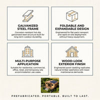 Customized Foldable House for Forest Homestay Portable Wood Look Cabin Prefab Tiny Home with Large Window — Results & Stats