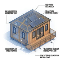 Customized Foldable House for Forest Homestay Portable Wood Look Cabin Prefab Tiny Home with Large Window — How It Works