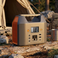 Portable Power Station 150W 155Wh Solar Generator 110V 42000Mah Portable Power Bank W/Ac Outlet, 6 Outputs External Battery Backup LED Light for Outdoor Camping — Studio Shot