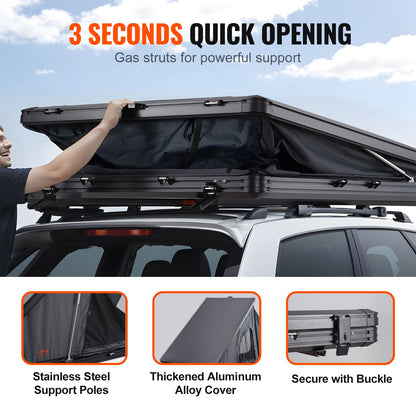 Uimoso Hardshell Rooftop Tent Car Pop-Up Outdoor Camping Travel Tents W/ Ladder