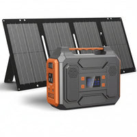 Portable Solar Generator Built for Off-Grid Power, 300W Inverter, 60W Foldable Panel, 280Wh Lithium Battery