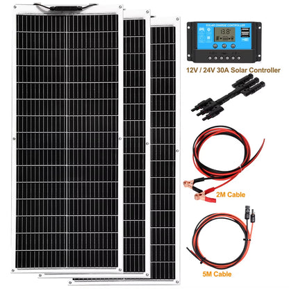 100W Flexible Solar Panel 16.5V 1000W 500W 400W 200W High Efficiency Photovoltaic Module DIY Kit Generation Car Home Camping
