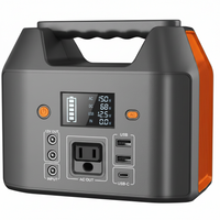 Portable Solar Generator Built for Off-Grid Power, 150W AC Outlet, 155Wh Battery, 6 Outputs, LED Light