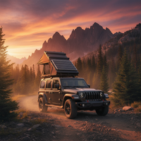 Rooftop Tent Designed for Off-Grid Adventures, Hard Shell Construction, Solar Panel Ready, Pop-Up Setup
