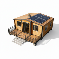 Prefab Tiny Home Built for Off-Grid Living, Foldable Steel Frame, Galvanized Construction, Large Windows