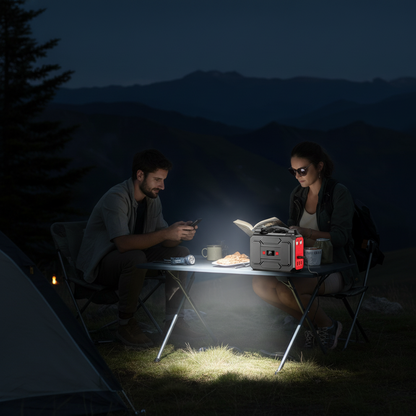 Portable Power Station, 146Wh 100W Solar Powered Power Bank with AC Outlet | Solar Generator Portable Charger Power Bank Battery Pack 110V for Home Outdoor Camping Emergency (Solar Panel NOT Included)